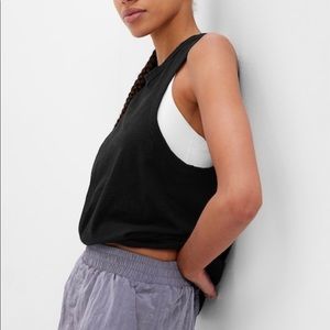 NWT Gap organic cotton Slub Tank Black XL